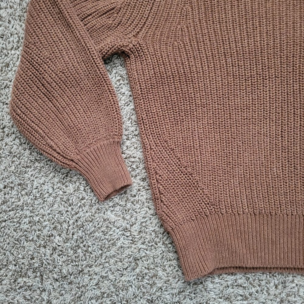 Gap Sweater 100% Cotton Cocoa Brown Crew Neck Size Small - Picture 2 of 6